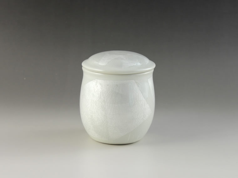 九谷焼骨壺 銀彩 雪