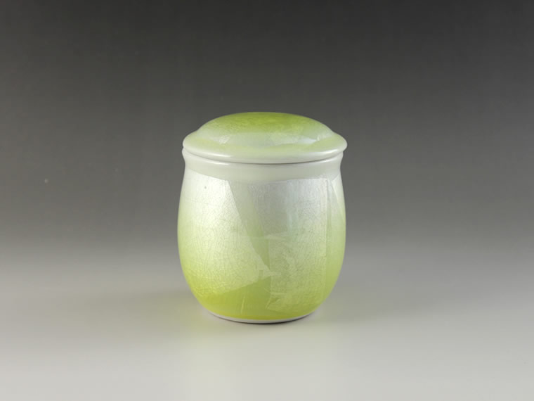 九谷焼骨壺 銀彩 葉